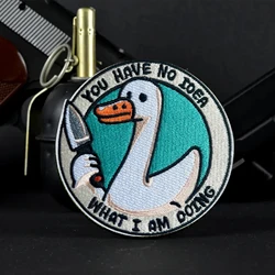 Silly Goose Parche táctico bordado con gancho militar para mochila