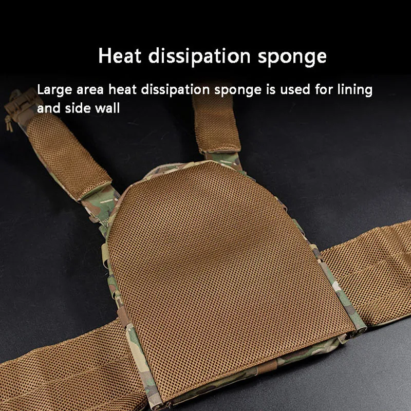 Chaleco táctico de camuflaje ARC, tubos de hombro circundantes, sistema de desmontaje rápido, sistema Molle, triple panel, subbolsa colgante - imagen 3