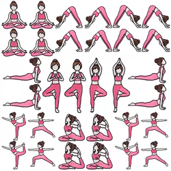 Parche bordado yoga estilo de vida termoadhesivo para ropa deportiva