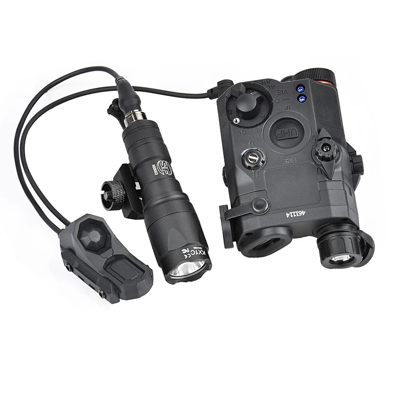 WADSN-linterna láser táctica PEQ-15 PEQ15, rojo y verde, M300, M600, SF, luz de explorador Surefir, AXON, interruptor Dual, conjunto combinado compatible con riel de 20mm - imagen 3