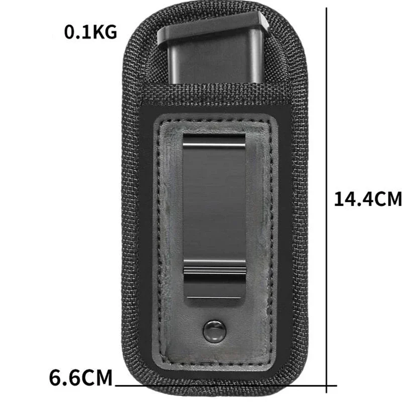 Bolsa táctica para revistas de 9mm, transporte oculto, Clip de cinturón de nailon IWB GL 17 19 G2C Makarov CZ, accesorio para pistola de caza - imagen 3