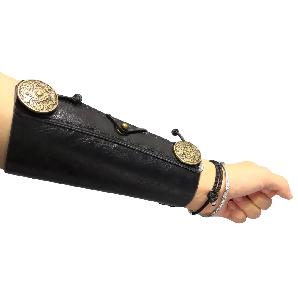 Juego de protector de brazo de aljaba de tiro con arco de PU, arco tradicional compuesto recurvo, arco de mano izquierda/derecha, tiro, objetivo de caza, bolsa de flecha, protector de brazo - imagen 4