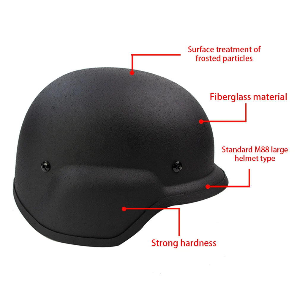 BOOIU Casco táctico de acero M88 para exteriores, armadura de cabeza de combate, protección de juego de guerra, tamaño de la cabeza: 56 ~ 60 cm - imagen 4