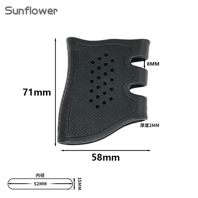 Funda de goma con agarre para pistola de caza táctica, 2 uds., adecuada para G17 G19 G22 G1911 HK416, equipo Universal, accesorios modulares, 2 uds. - imagen 3