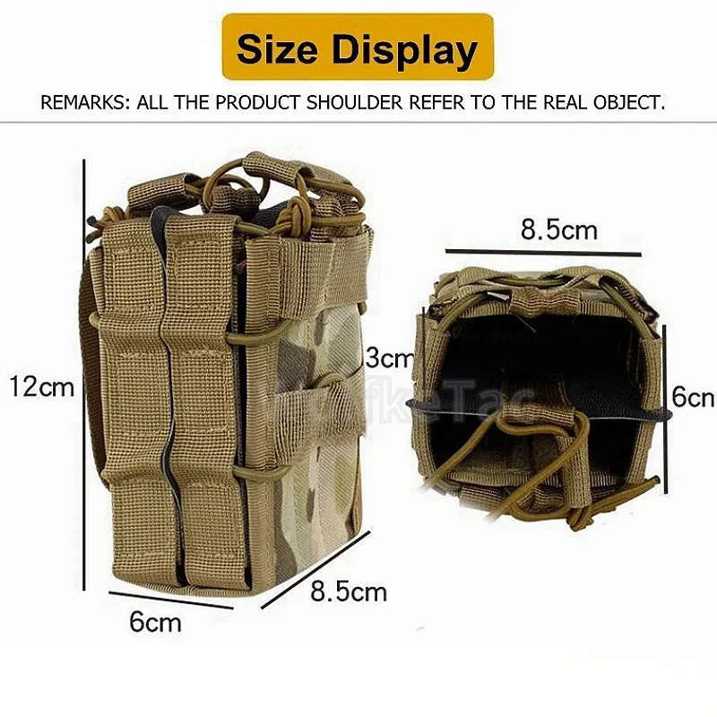 Bolsa táctica Molle individual doble para revista M4 M14 M16 AR15 G36 herramienta de caza al aire libre soporte de cintura Mag - imagen 4