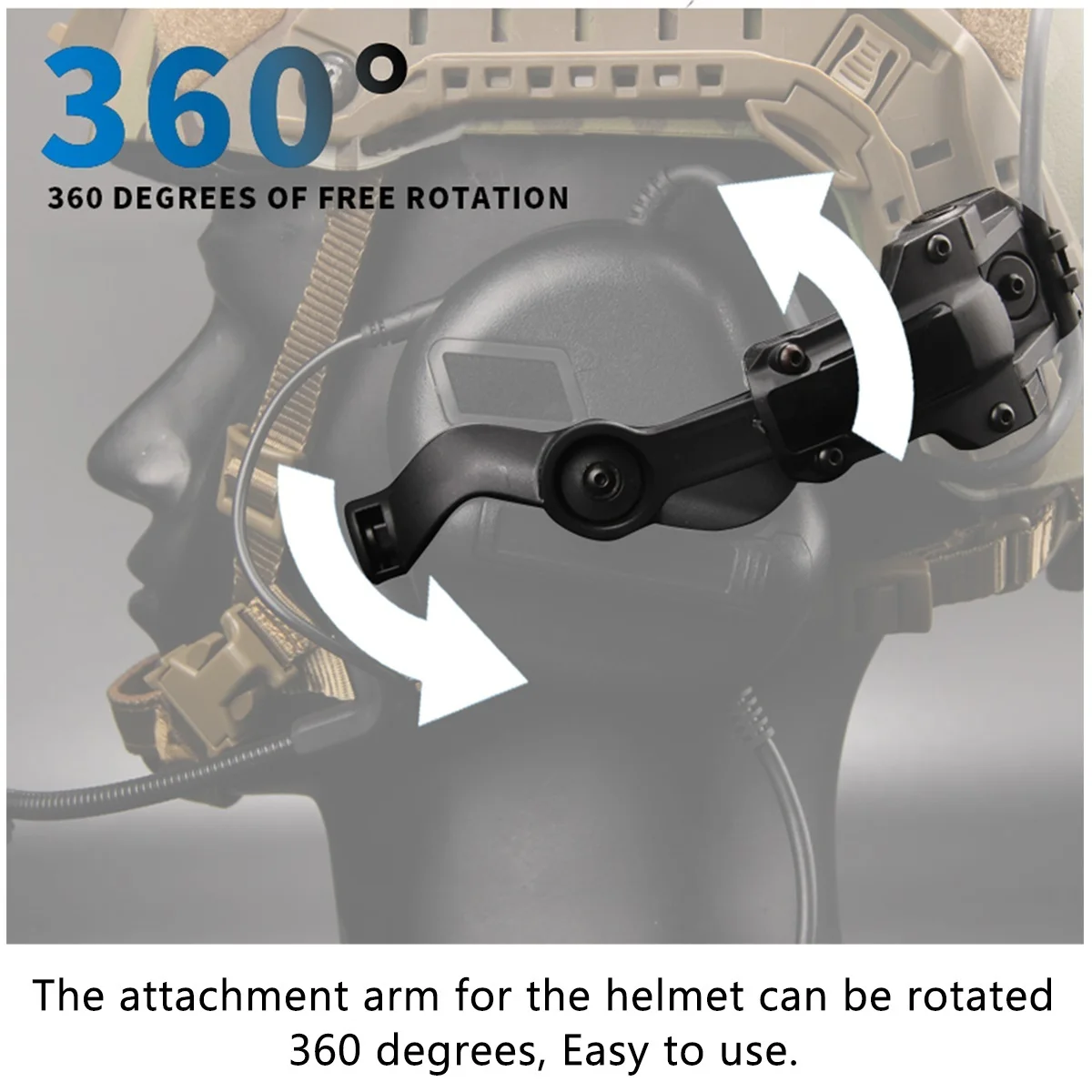 Auriculares de tiro táctico para casco rápido OPS Wendy M-LOK auriculares de arco (montados en la cabeza y montados en casco) orejeras de caza al aire libre - imagen 4