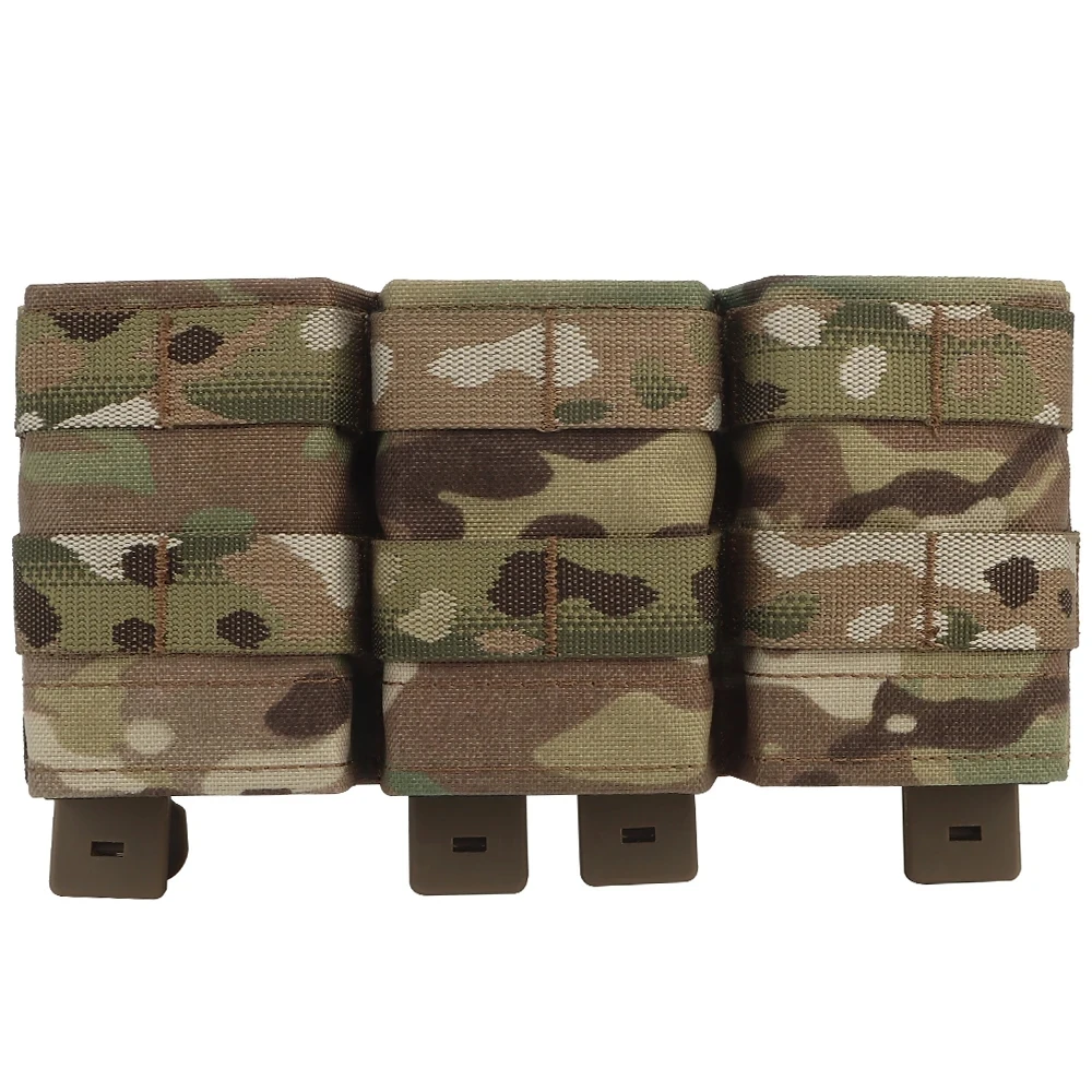 Bolsa táctica MOLLE 5,56 para revistas, bolsa de dibujo rápido, Triple apertura superior, caza, tiro, equipo militar Airsoft, Mag - imagen 5