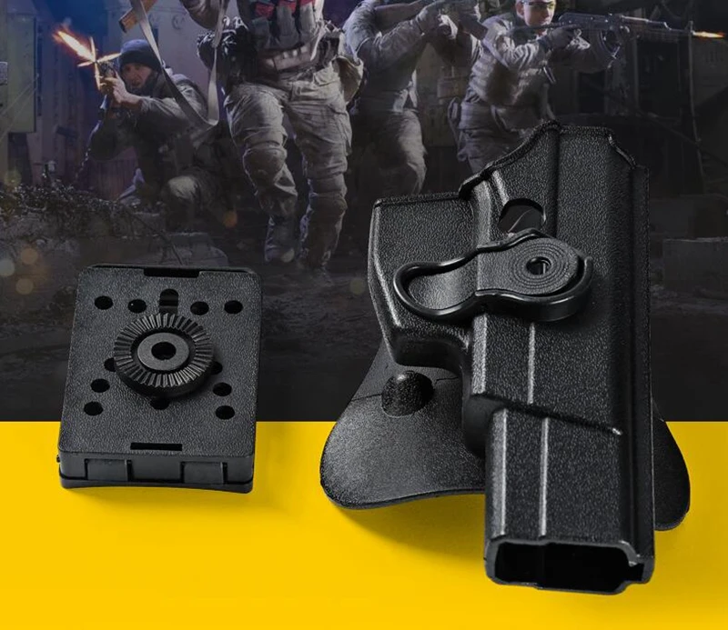 Funda táctica de liberación rápida para pistola, plataforma, cinturón de caza, funda para pistola, accesorios de paleta para G17 19/92/92G - imagen 3