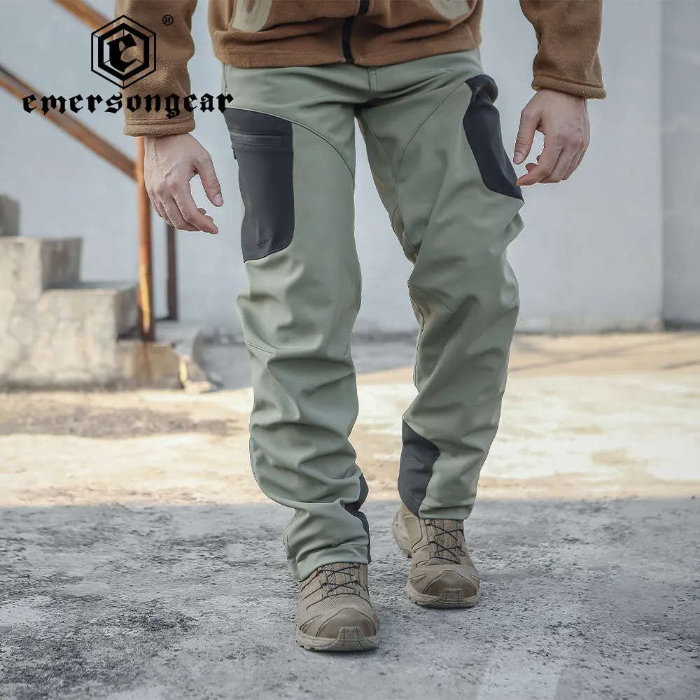 EMERSONGEAR pantalones tácticos hombres estiramiento suave Shell impermeable transpirable invierno al aire libre senderismo caza pesca combate pantalones
