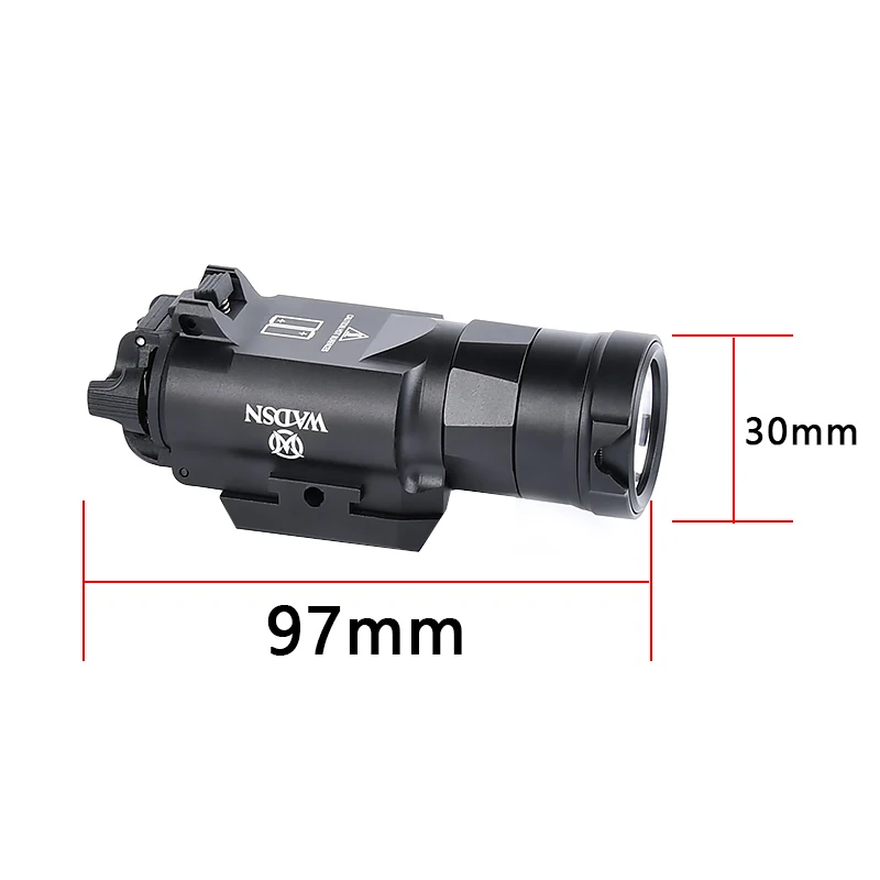 WADSN-linterna de caza Surefir X300UH B, Arma de explorador, luz LED de Metal para exteriores, accesorios tácticos de airsoft, equipos aptos para 20mm - imagen 2