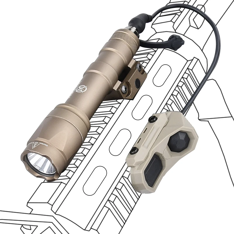 Linterna táctica WADSN Surefir M600 M600C Airsoft caza Aisoft arma Scout luz Axon doble función interruptor Picatinny Rail - imagen 4