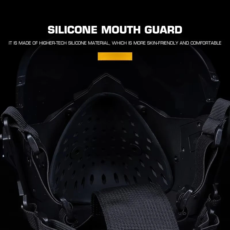 Máscara facial táctica antiniebla desmontable – Airsoft y paintball - imagen 4