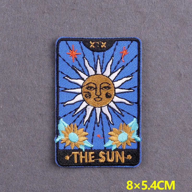 Parches para planchar Tarot en ropa, parches térmicos, rayas para ropa, parche bordado DIY en mochila, parches para ropa con hierro - imagen 3