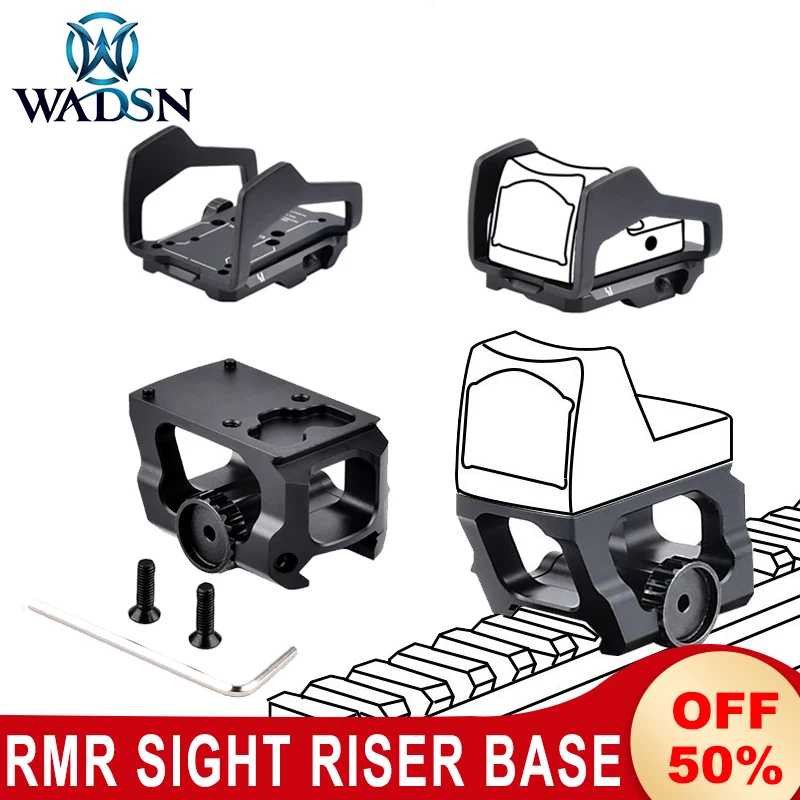 Wadsn Metal R MR Red Dot Sight Riser Base montaje de alcance de caza LEAP 04 accesorio de caza para riel Picatinny de 20mm