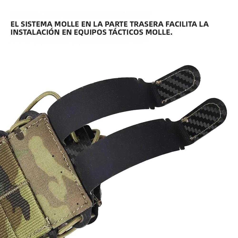 SINAIRSOFT Molle para exteriores, bolsa para revistas de 5,56mm, soporte individual para Mag, bolsa Universal para linterna cortada con láser, bolsillo para cuchillos, equipo de caza - imagen 5