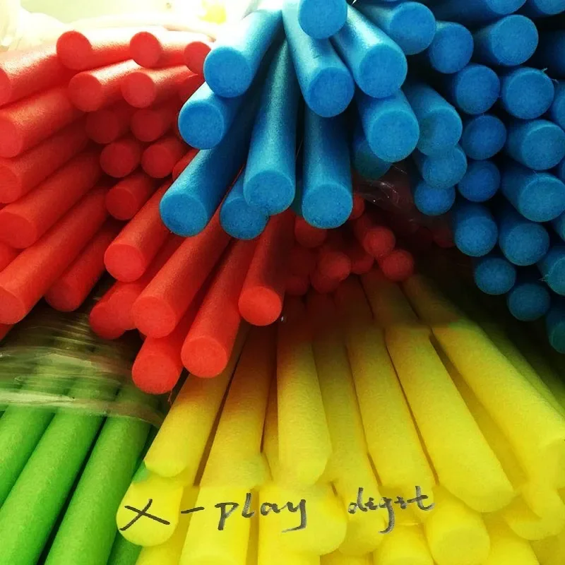 Nuevo Palo de algodón con perlas de colores, tira de espuma cilíndrica sólida hecha a mano, decoración, exposición de arte al aire libre