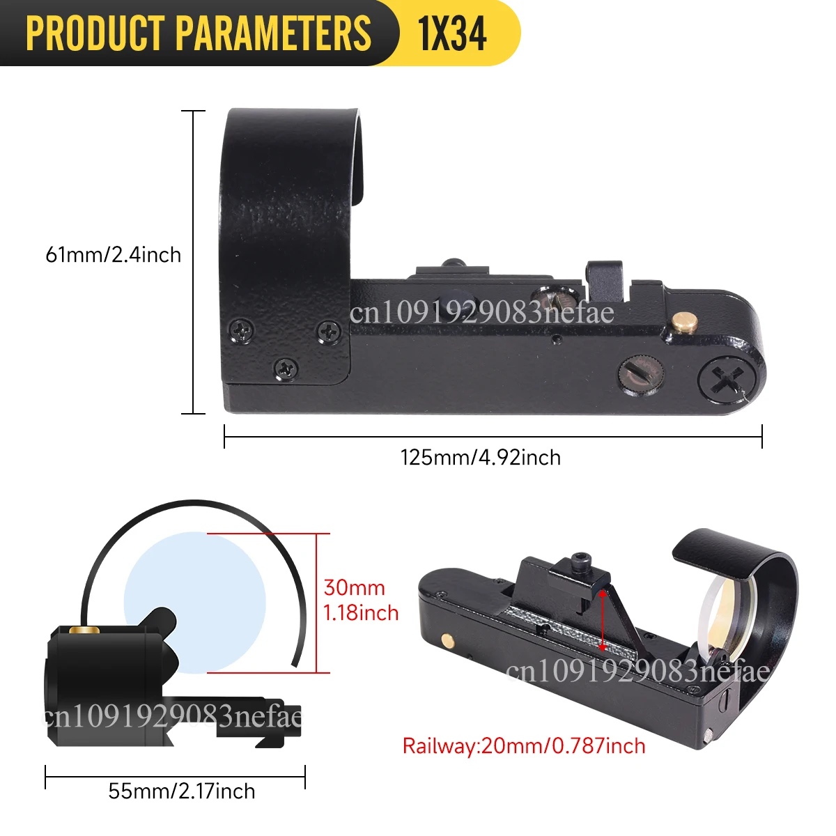OKP-7 SVD 1x34 mira réflex mira telescópica táctica ОКП-7 rojo verde punto/flecha versión óptica se adapta a riel de 20mm 22LR.5.56.308 Etc. - imagen 5