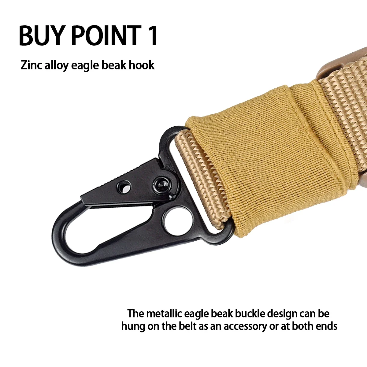 Adaptador MLOK de Metal CNC, correa de hombro táctica con montaje de eslinga CQD, eslinga QD frontal giratoria para caza, correa multifuncional de un solo punto - imagen 4