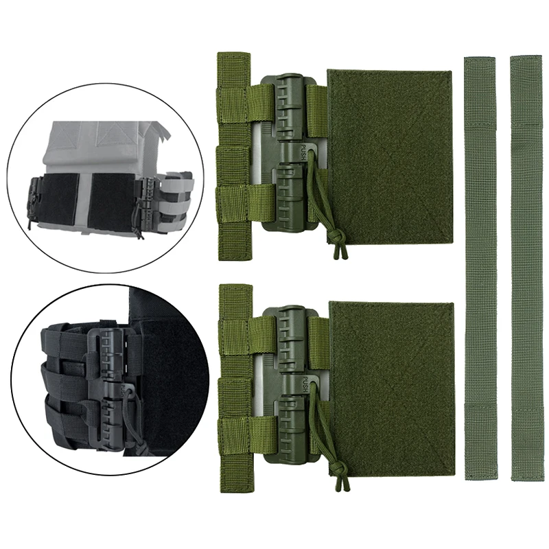 Chaleco táctico con hebilla de liberación rápida, Kit Molle Universal, chaleco Airsoft, conjunto de hebilla de extracción rápida, accesorios de caza, 1 ud./2 uds. - imagen 2