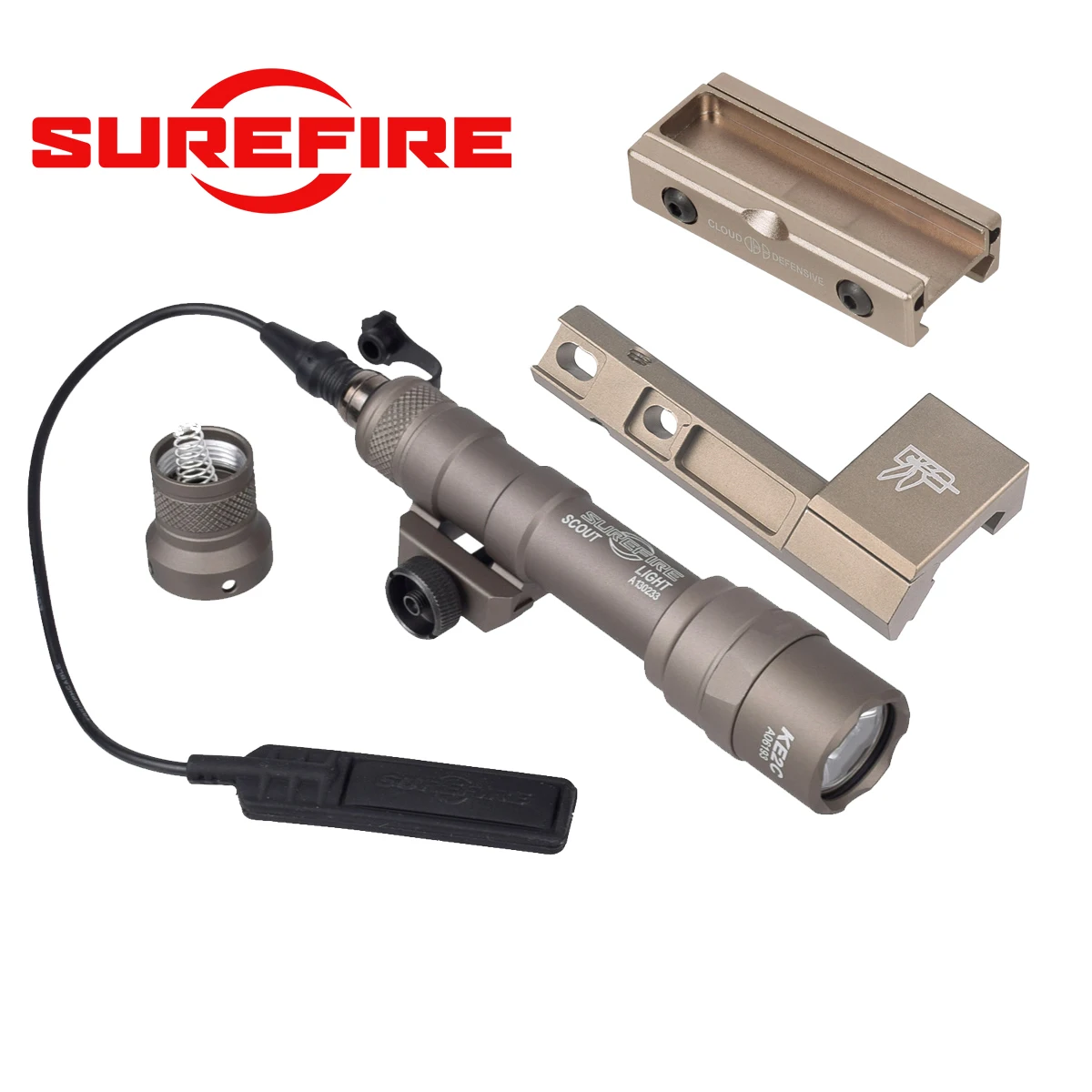 Surefire-linterna táctica M300A M300 M600, armas de Airsoft, luz de explorador, compatible con riel de 20MM con soporte de luz adaptable de compensación Thorntail - imagen 3