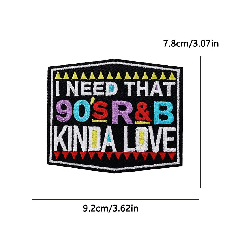 Necesito que los años 90, R & B, un poco amor/tarjeta, parche bordado, sombreros DIY, mochilas, chaquetas, parches, parches para planchar para pegatinas de ropa - imagen 2