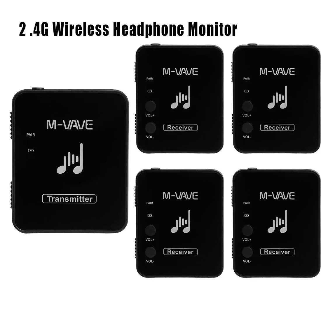 Wp-10 2.4G Wireless Transmission Headphone Earphone MS-1 Monitor System Transmitter Receiver Streaming for Stereo Microphones - imagen 3