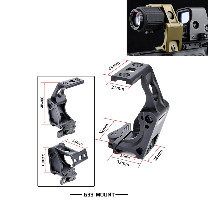 Soporte táctico de Metal Universal para Micro montaje Original H1 H2 T1 T2 CompM5 ROMOE 5 Rifle punto rojo Picatinny - imagen 3