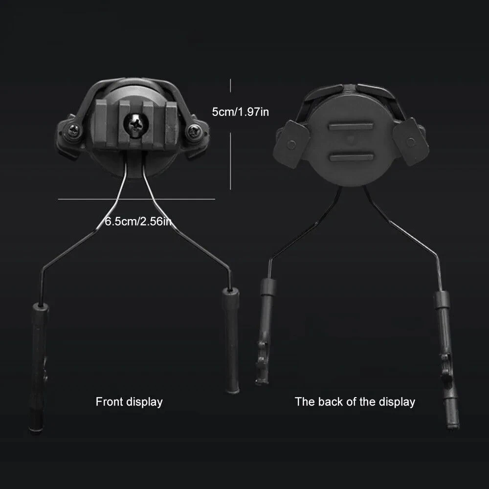 Adaptador de riel de auriculares tácticos/soporte de riel rápido táctico/soporte de orejera militar Airsoft para casco rotación de 360 grados - imagen 5