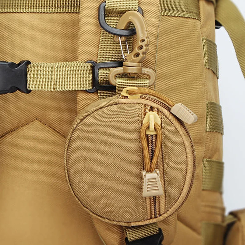 Monedero informal para hombre 1000D, Mini monedero portátil para dinero, soporte para llaves, riñonera, estuche pequeño redondo con cremallera - imagen 3