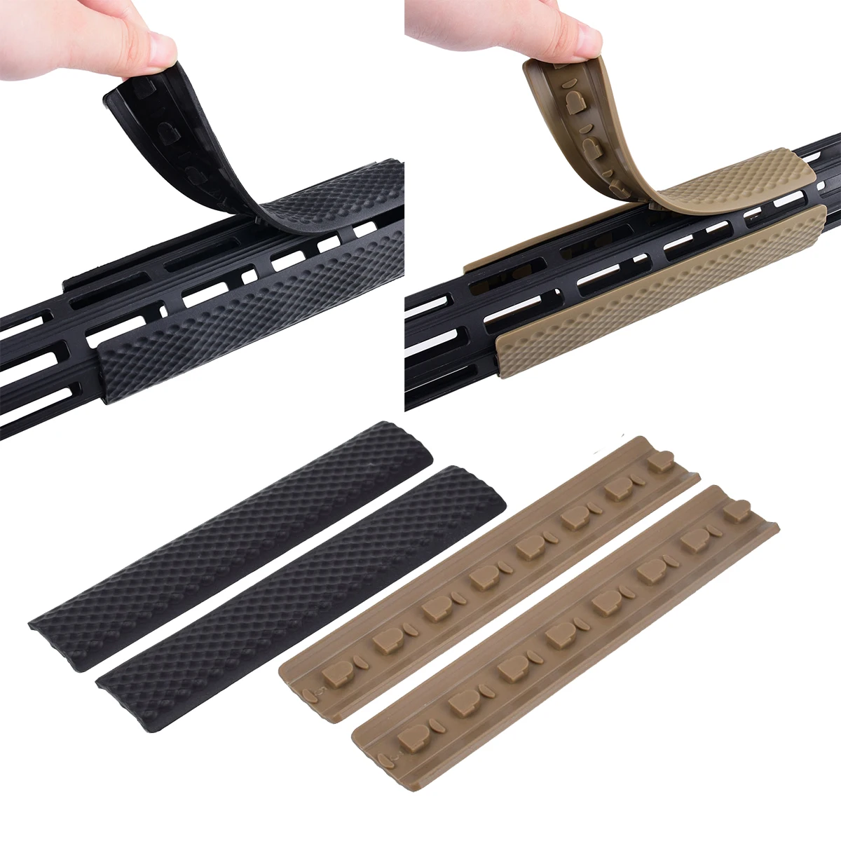 Adaptador de riel táctico, placas de montaje de cinta, 12 Uds. Para caza, Rifle, pistola, mira, 5 uds., BCM, 5,5 ", Kit de accesorios de cubierta de riel Mlok Keymod - imagen 3