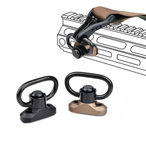 Nuevo Rifle táctico CNC AR15 QD Sling Mount 20mm montaje en riel Picatinny accesorios de caza hebilla de correa giratoria montaje de anillo rápido - imagen 2