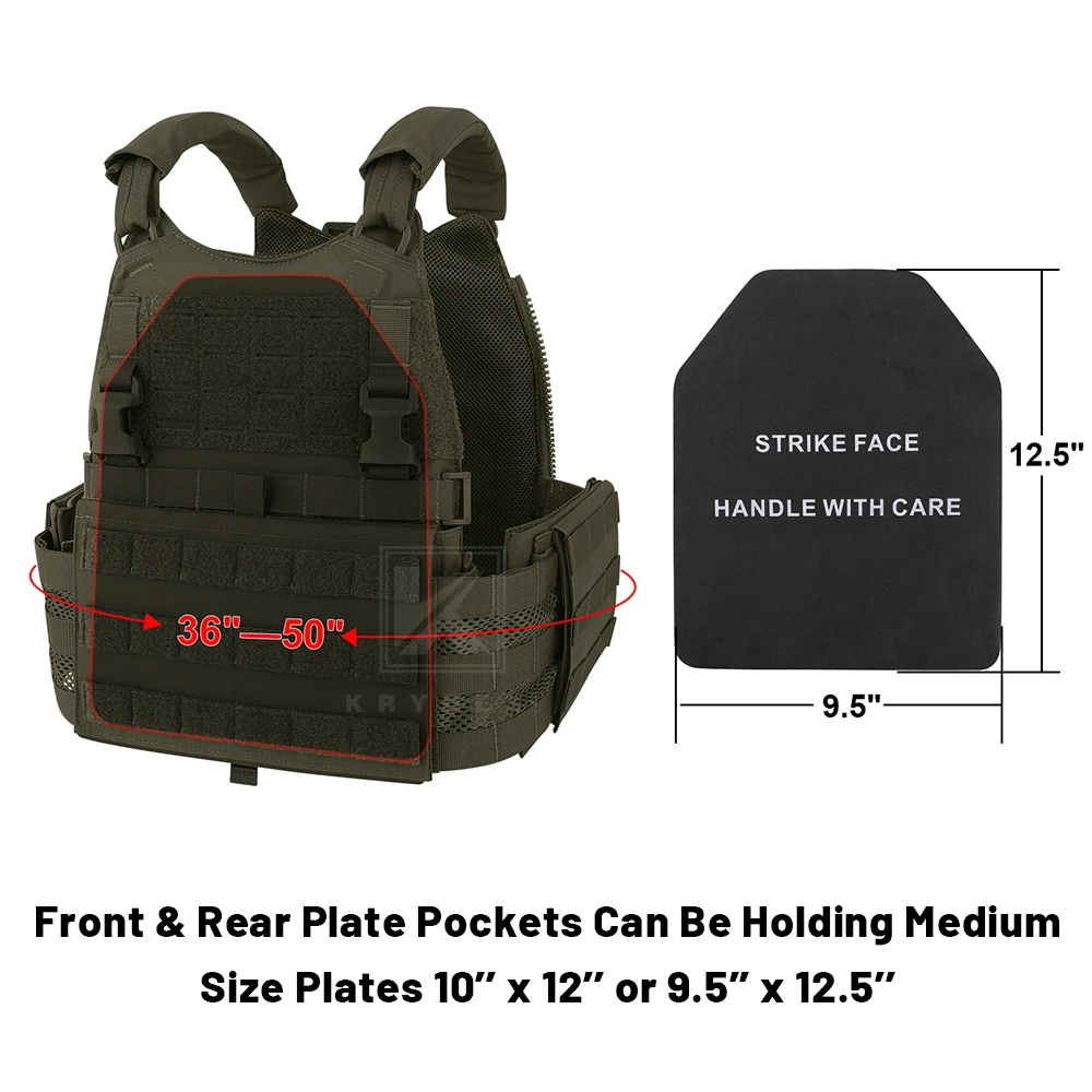 KRYDEX-portador de placa táctico SCARAB, chaleco MOLLE Modular de alta resistencia, armadura corporal, portador de combate al aire libre - imagen 5