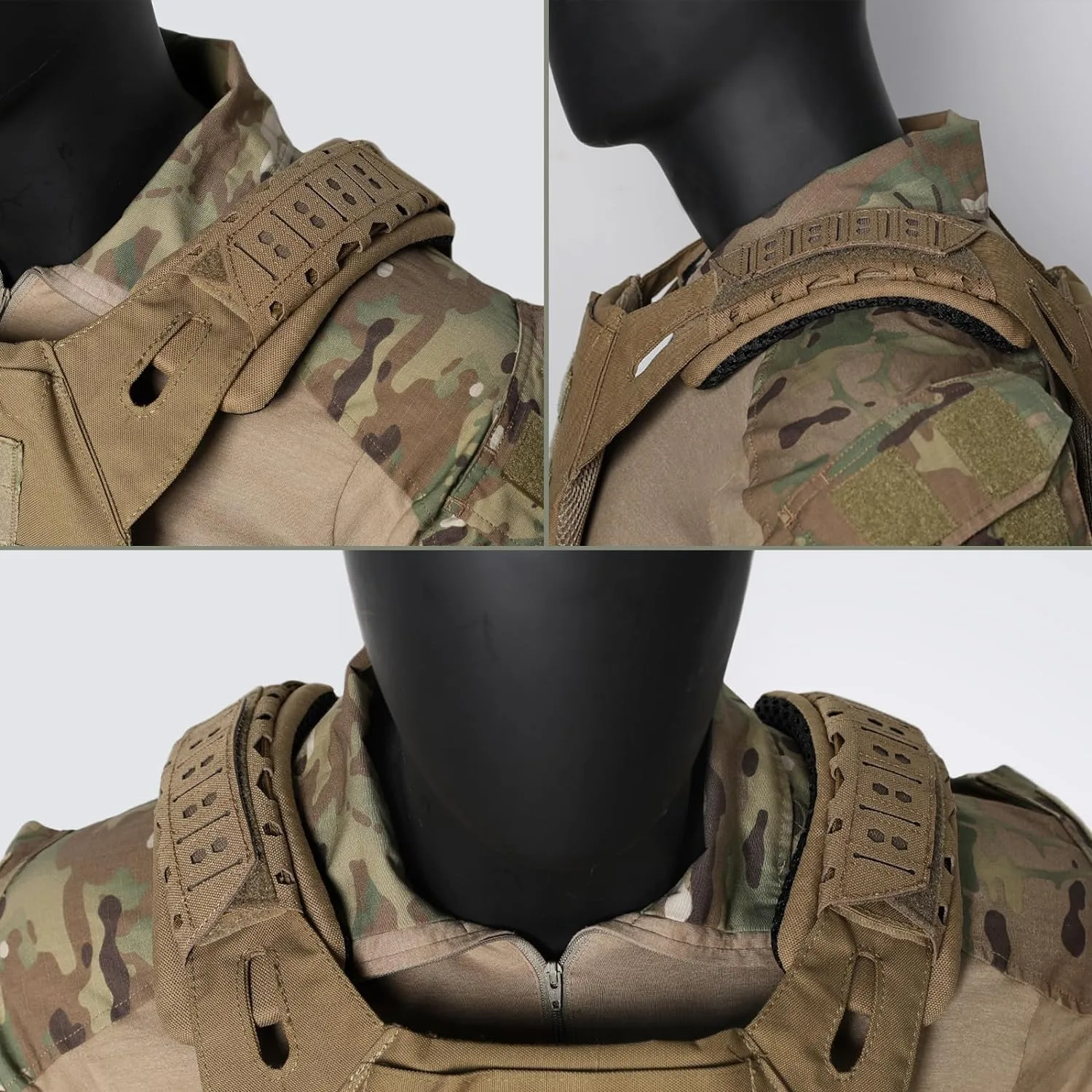 Almohadilla de hombro táctica a prueba de golpes, almohadillas de alivio de presión, correas para mochila, transpirable, antideslizante, para deportes al aire libre, Airsoft, 2 uds. - imagen 4