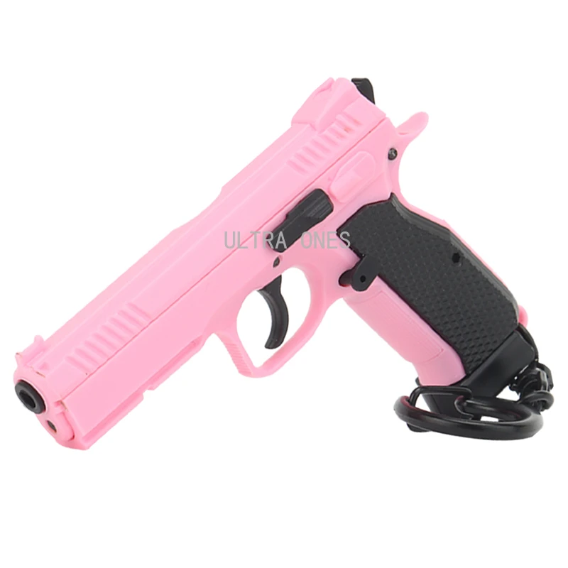 Llavero táctico con forma de pistola, herramienta para acampar al aire libre, decoraciones de armas, llavero Cs de caza, regalo, 92G - imagen 2