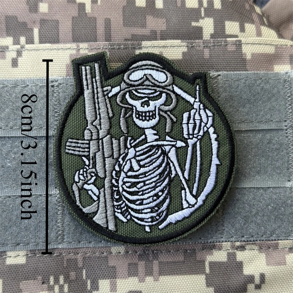 Parche de soldado Chevron, insignia de moral bordada, parche táctico para ropa, parches militares con gancho y bucle, apliques adhesivos para mochila - imagen 3