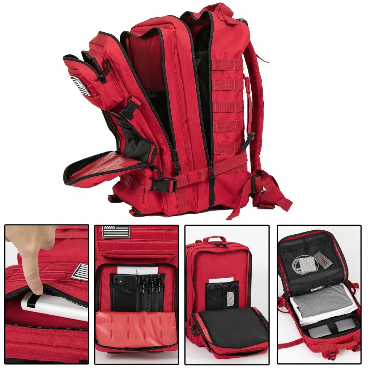 Mochila táctica gran capacidad con múltiples bolsillos - imagen 5