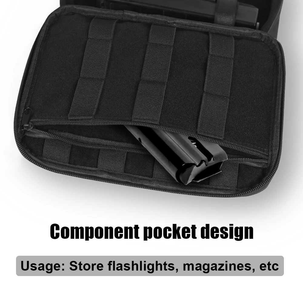 Bolsa táctica para pistola, bolsa de almacenamiento para pistola, funda para pistola, funda para pistola, bolsa portadora de pistola portátil, bolsa de protección para accesorios de caza - imagen 5