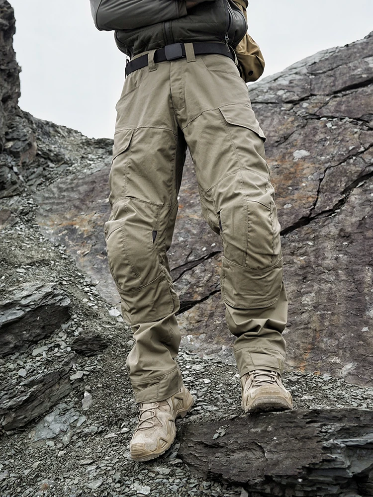 Pantalones tácticos de asalto de segunda generación, duraderos, impermeables, transpirables, pantalones de trabajo de combate para montañismo con rodilleras integradas - imagen 3