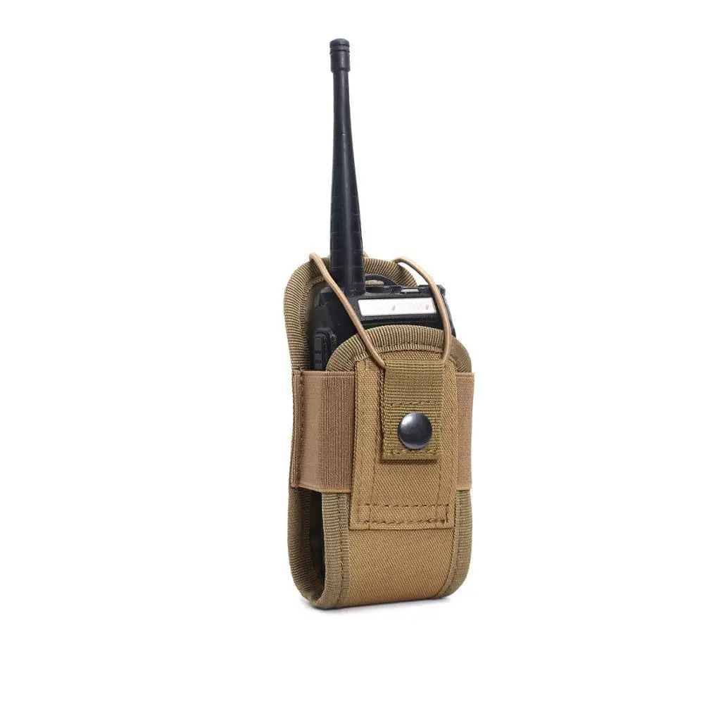 Bolsa táctica de walkie-talkie 600D Oxford, bolsa de Radio Molle caqui, soporte de teléfono portátil para deportes de caza al aire libre, funda de interfono - imagen 2
