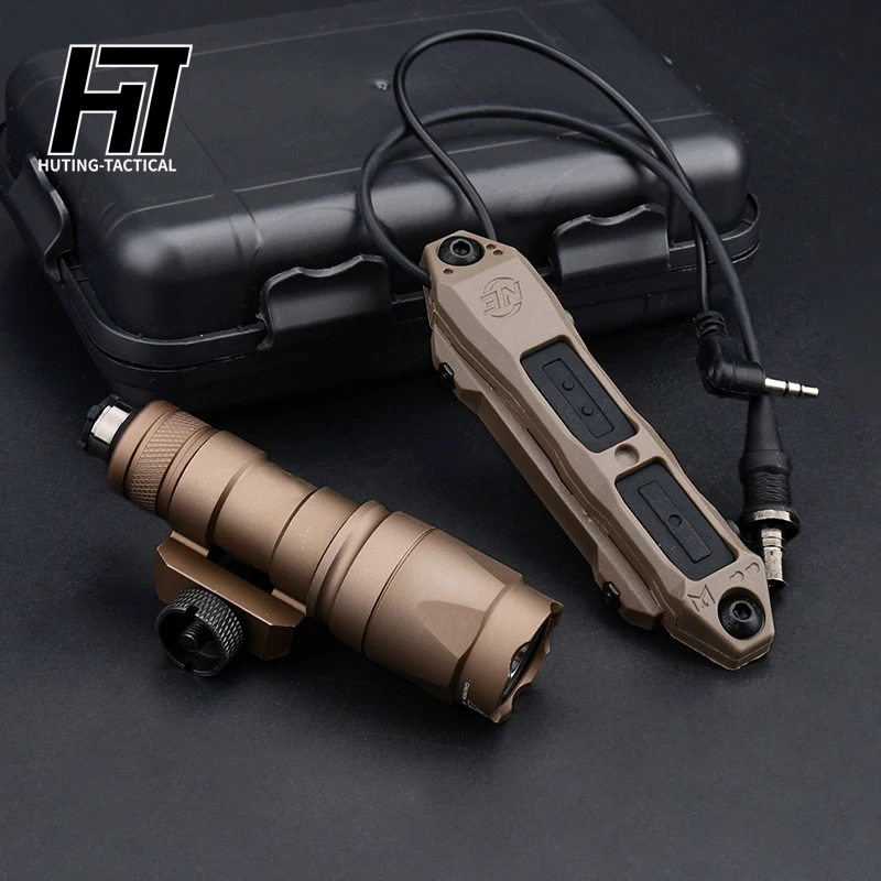 Linterna táctica M300 Surefir M600 M300A M600C, luz de explorador de armas con interruptor de presión de control Dual, apto para caza, carril de 20mm - imagen 2