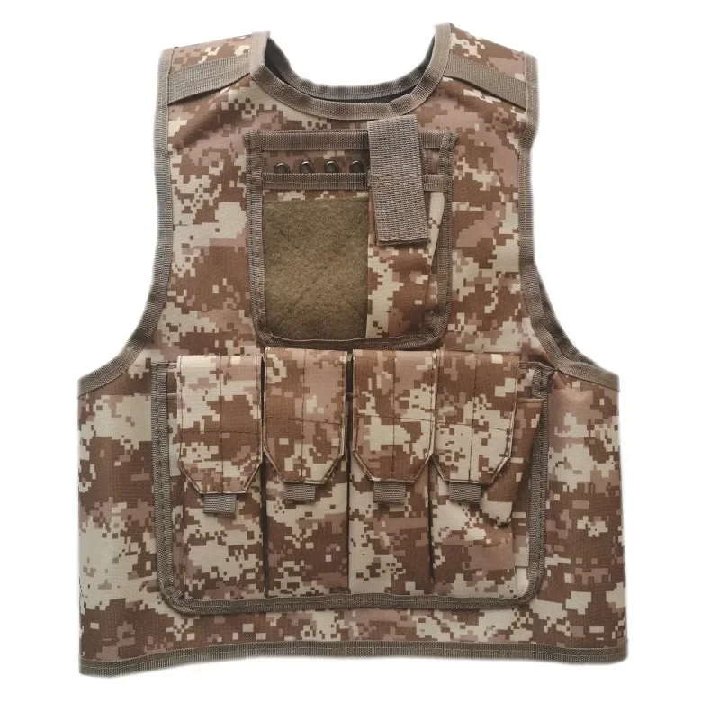 Chaleco de entrenamiento de combate para niños, chaleco táctico de camuflaje, equipo de protección de tiro, Airsoft, Paintball - imagen 4