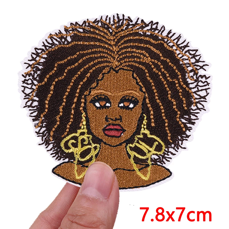 Parches bordados de vaquero para mujer negra, parches para planchar DIY para ropa, chaquetas, sombreros, insignias bordadas para coser, parche de vaquero occidental - imagen 4