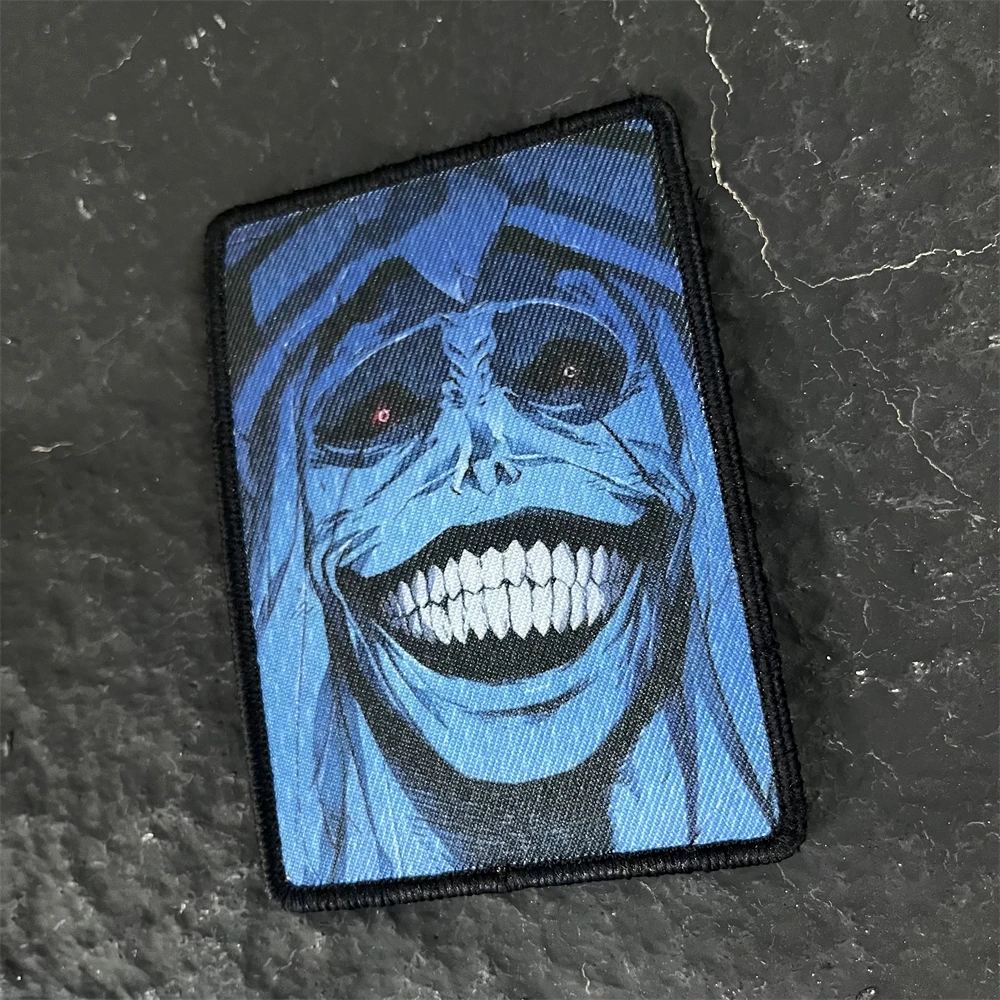 Parche con estampado de Anime japonés, insignia de moral táctica, brazalete fantasma, mochila, pegatina decorativa - imagen 3