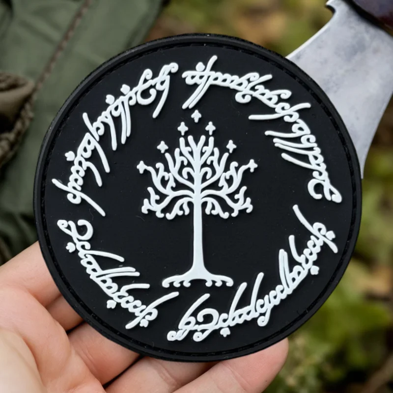 Parche de PVC de árbol de Gondor Chevron, chaleco táctico, insignia de moral con gancho y bucle, pegatinas decorativas para mochila, parches para brazalete para ropa - imagen 2