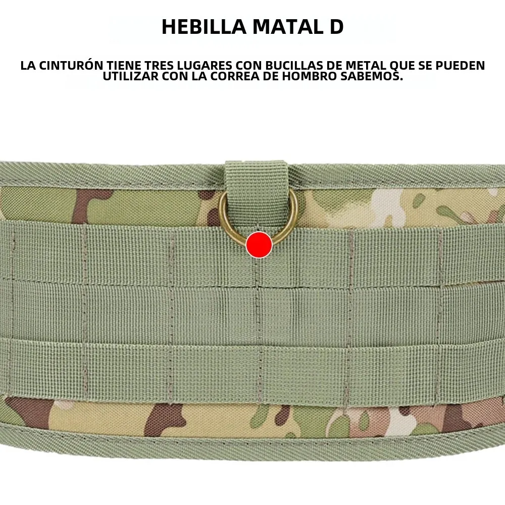 Cinturón Molle para hombre, cinturón exterior táctico acolchado CS, equipo multiusos, cinturones anchos, accesorios de ropa de caza - imagen 5
