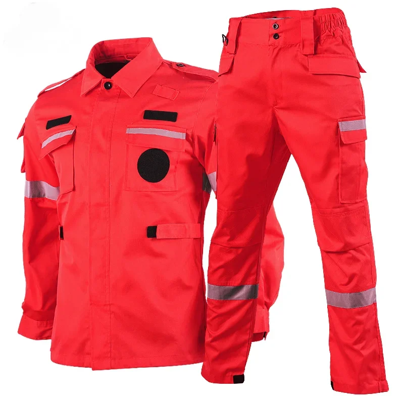 Traje de rescate de emergencia para las cuatro estaciones, traje de rescate para construcción de carreteras, traje de entrenamiento de Montañismo al aire libre, traje reflectante - imagen 5