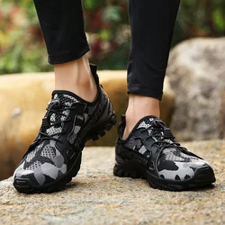 Zapatillas trekking hombre malla transpirable – Calzado outdoor senderismo