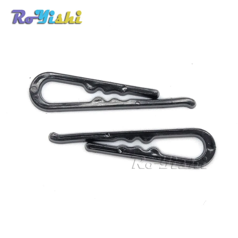Clip de plástico de 49,5 mm, 38 mm y 30 mm con dientes para vestido, camisa, embalaje de prendas, negro - imagen 4