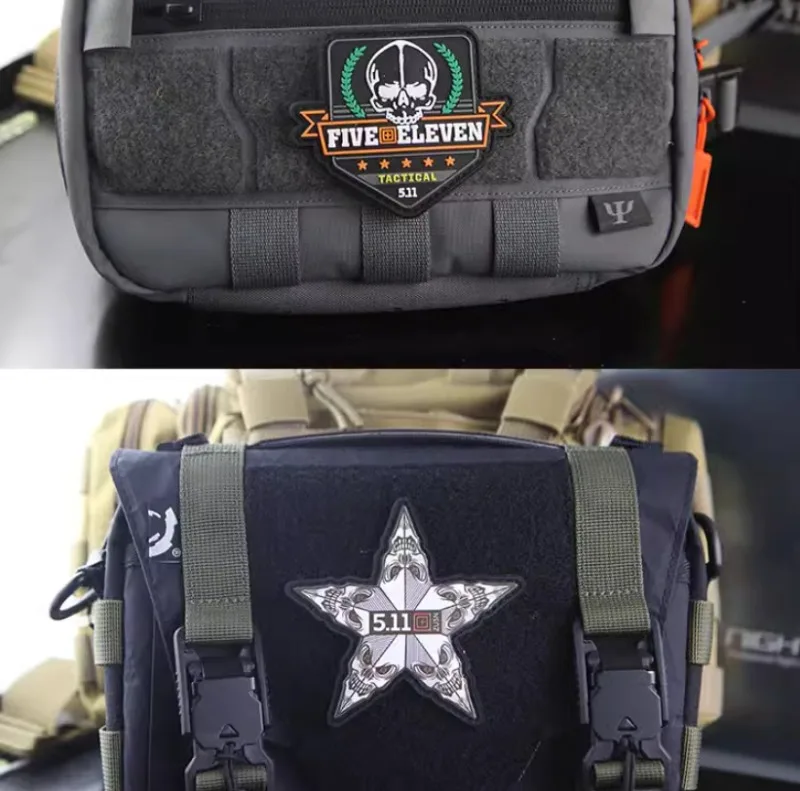 Insignia táctica, chaleco de goma suave, parche con emblema de espada para mochila, gorra, uniforme, apliques impresos DIY, insignia, parches militares de PVC 3D - imagen 3