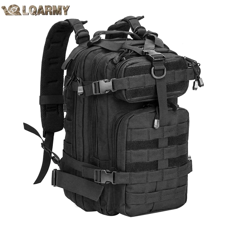 LQARMY-mochila impermeable de nailon para hombre, morral táctico de 30L, 1000D, para exteriores, Camping, caza